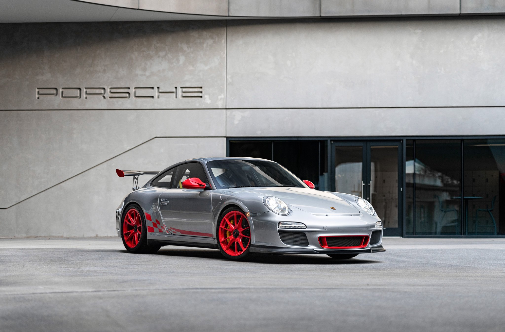 2010 porsche gt3rs in gt silver metallic