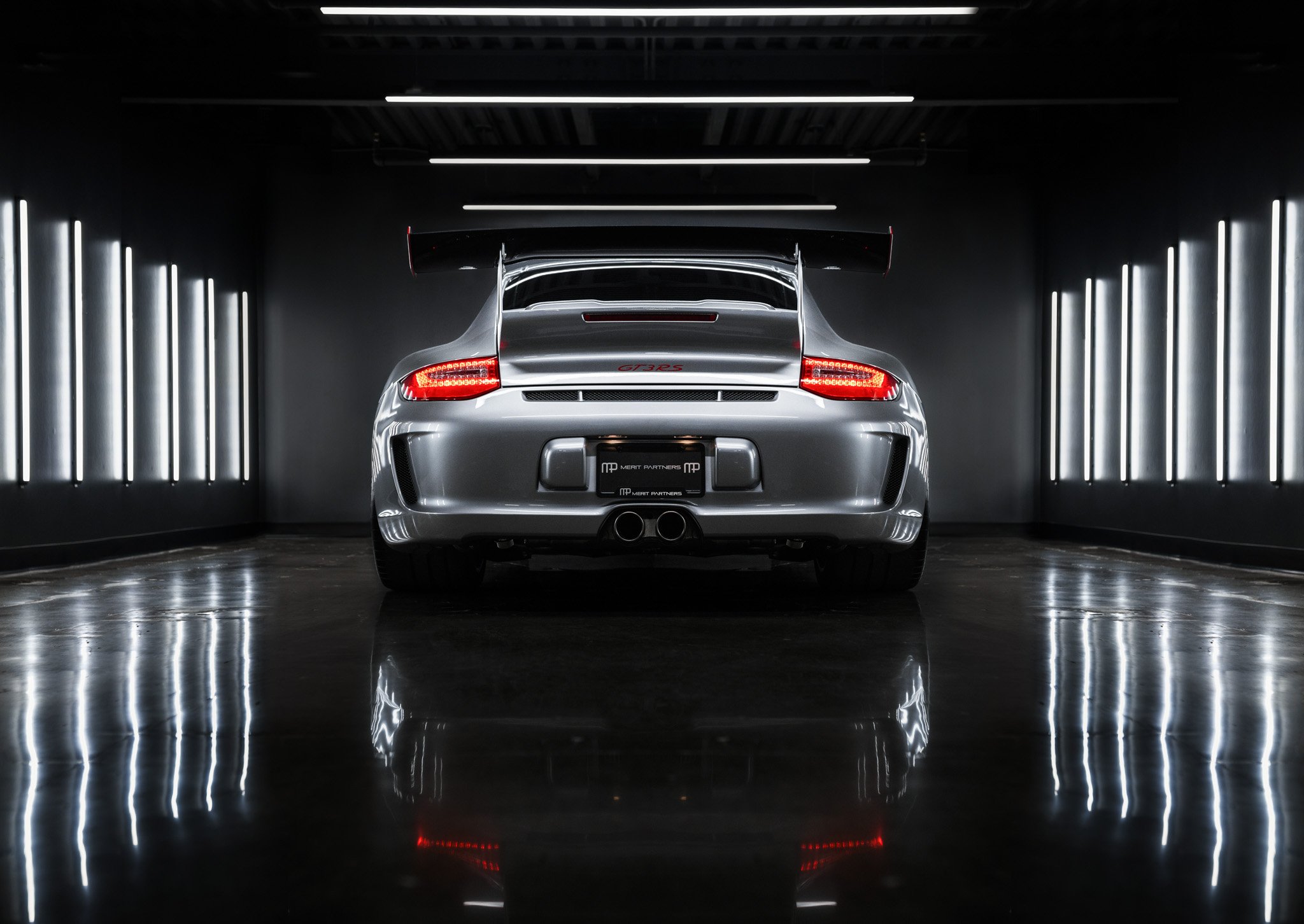 2010 porsche gt3rs in gt silver metallic